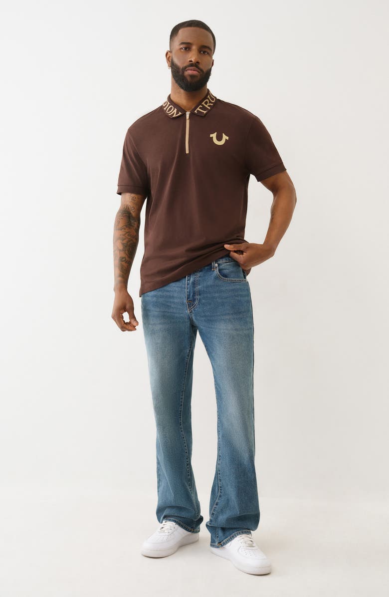 True Religion Billy Flap Relaxed Bootcut Jeans, Alternate, color, Medium Cozy Fireside Wash