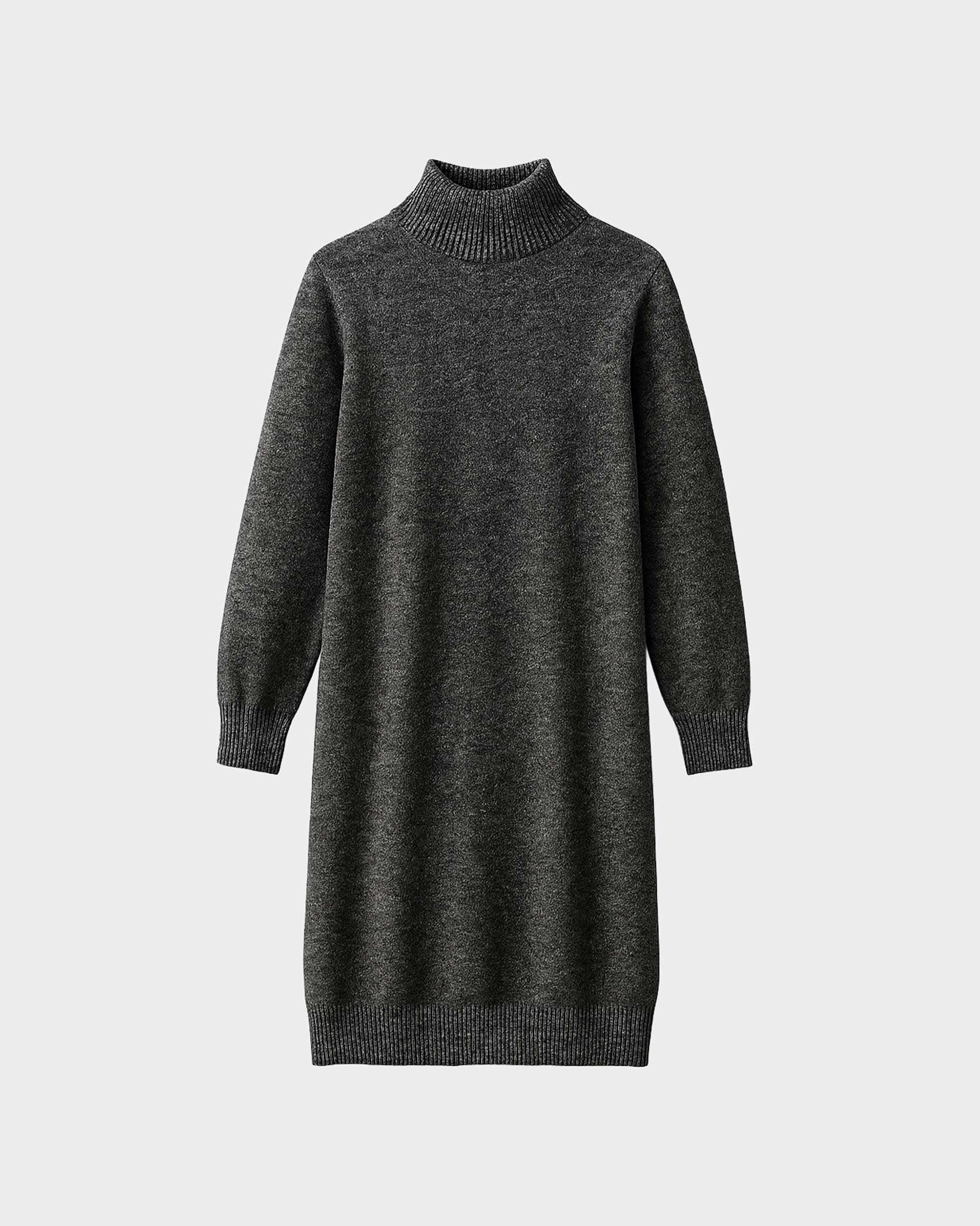 Turtle Neck Knitted Dress - image 2