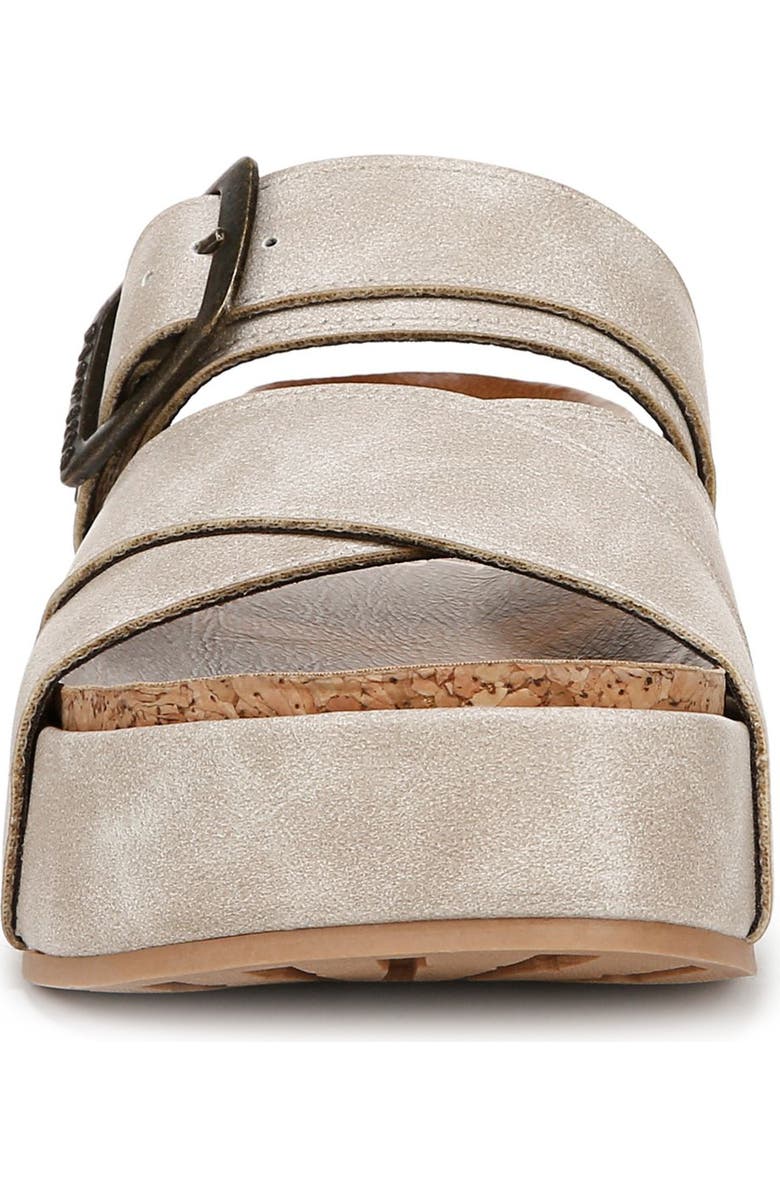 Blowfish Malibu Iris Platform Wedge Slide Sandal, Alternate, color, Cloud Faux Leather