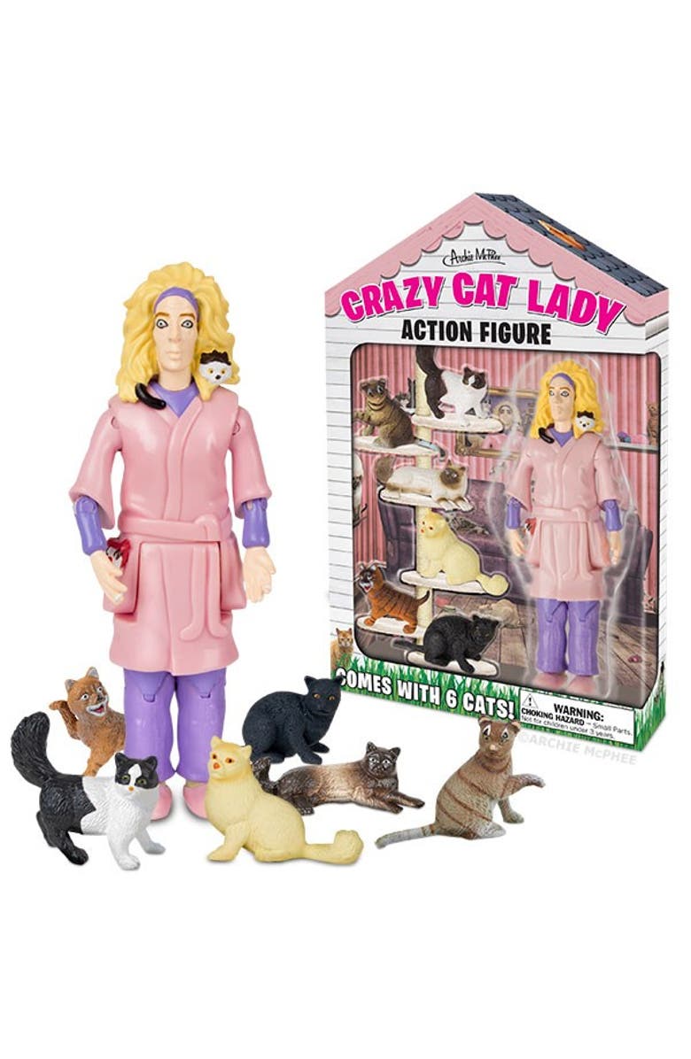 Accoutrements Cat Lady Action Figure, Main, color, Multicolored