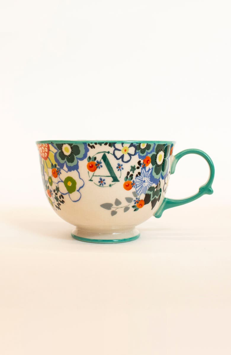 Anthropologie Home Anthropologie Tea Time Monogram Mug, Main, color, 