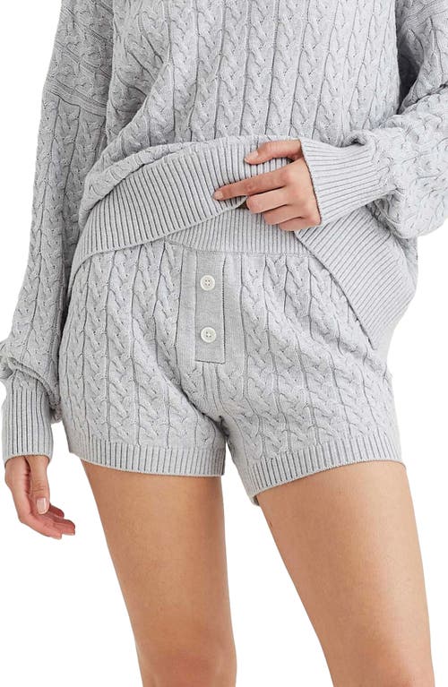 Papinelle Cosy Cable Cotton Cashmere Short In Grey