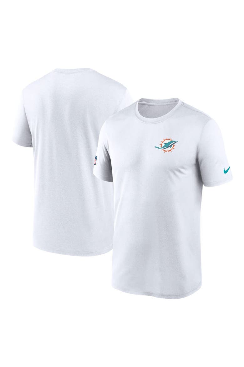 Men's Nike White Miami Dolphins Sideline Legend Small Logo Dri-FIT T-Shirt, Main, color, White