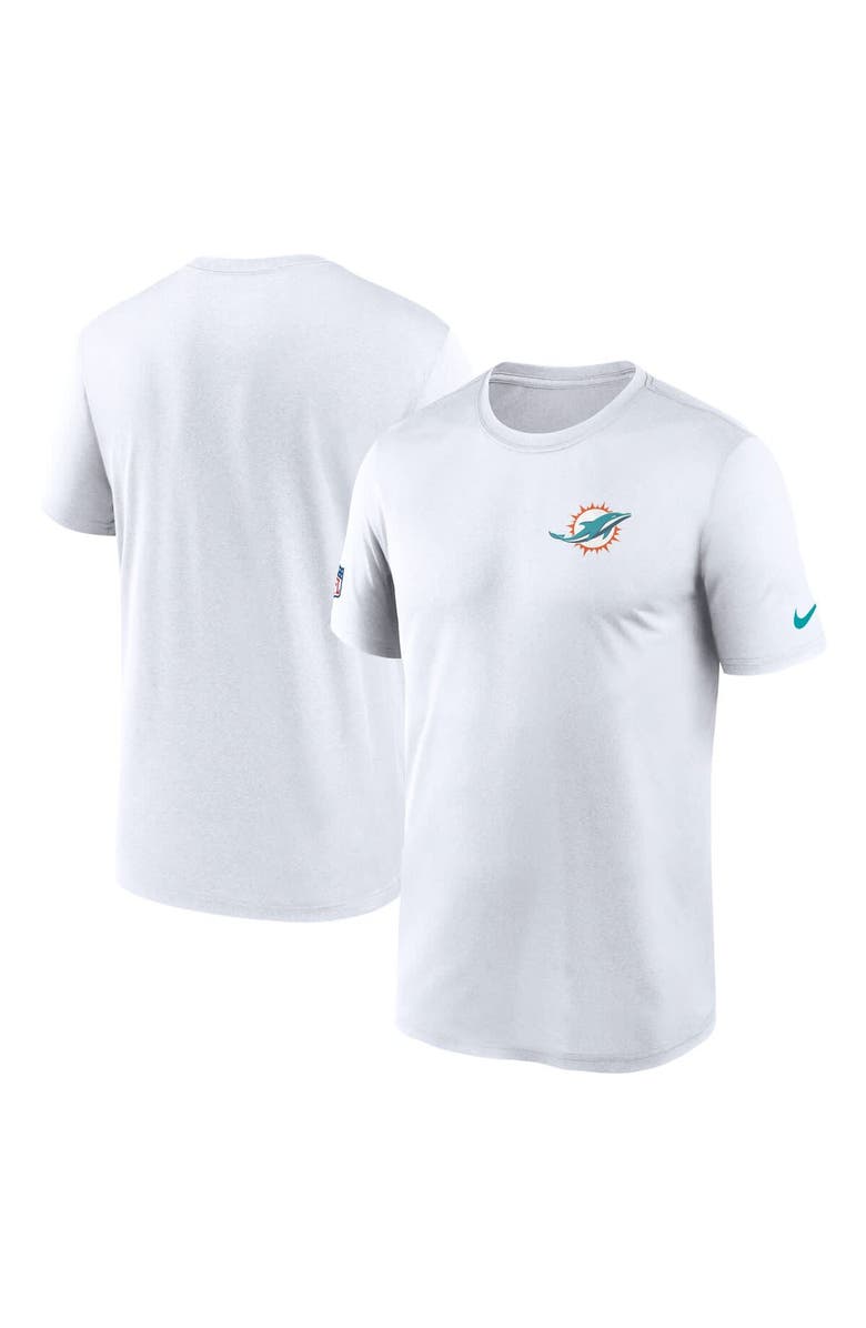 Nike Men's Nike White Miami Dolphins Sideline Legend Small Logo Dri-FIT T-Shirt, Main, color, White