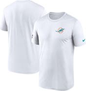 Nike Men's Nike White Miami Dolphins Sideline Legend Small Logo Dri-FIT T-Shirt