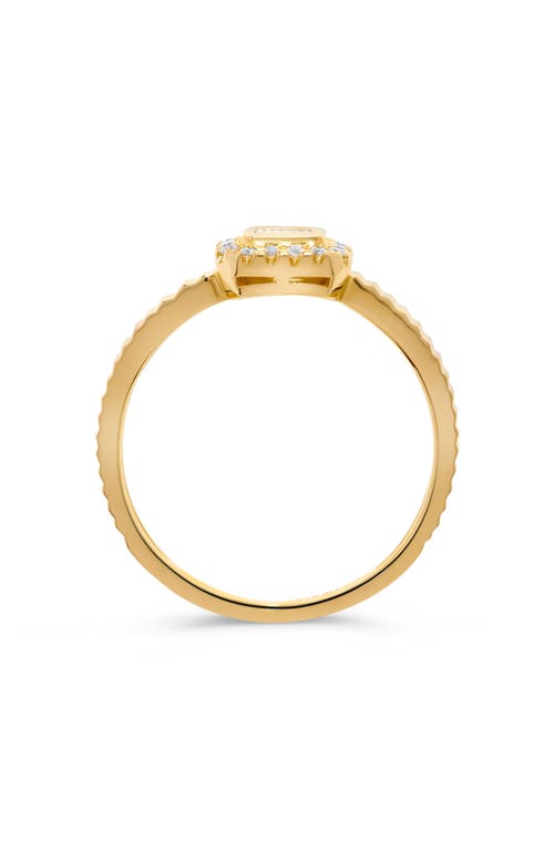H.j. Namdar 14k Yellow Gold Diamond Halo Ring In Gold