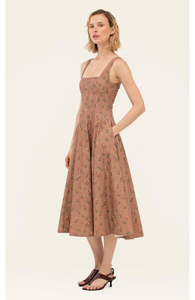 Agua by Agua Bendita Frontera Quebrada Midi Dress, Alternate, color, Multi