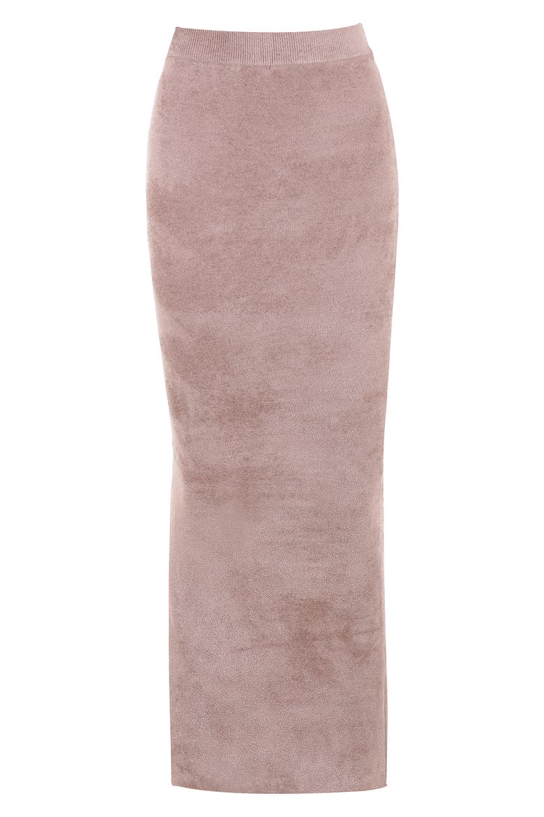 Rene Chenille Maxi Skirt, Alternate, color, ROSE