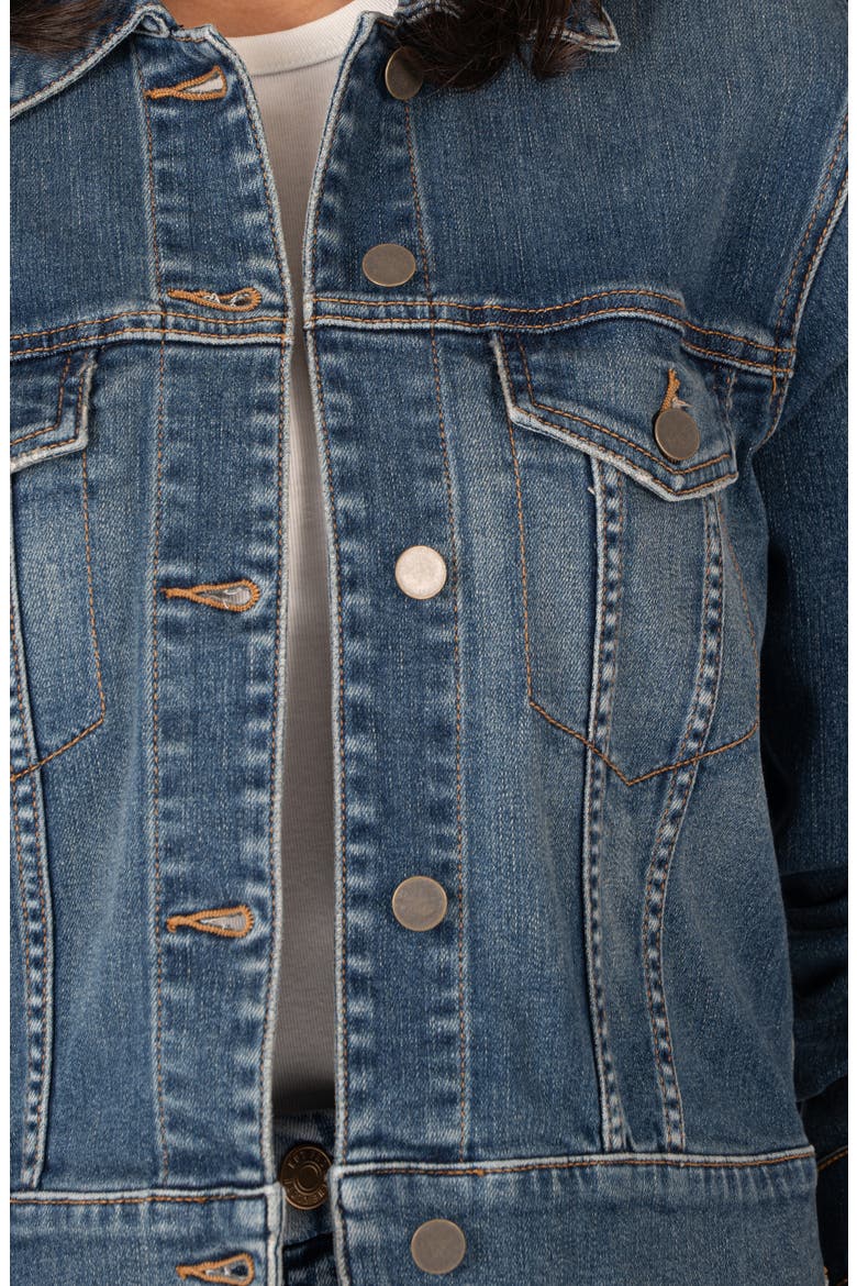 Julia Crop Denim Trucker Jacket, Alternate, color, MAIN