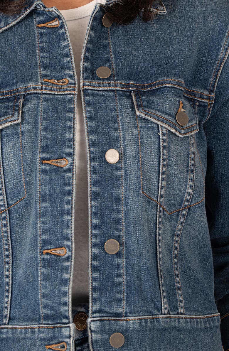 KUT from the Kloth Julia Crop Denim Trucker Jacket, Alternate, color, Main