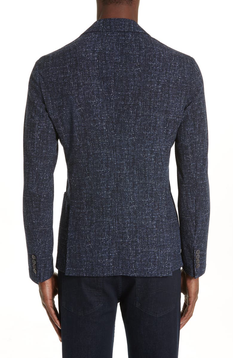 Emporio Armani Trim Fit Seersucker Sport Coat, Alternate, color,