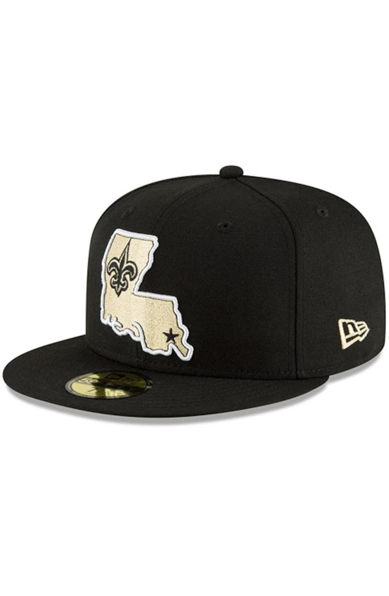 New Era Men's New Era Black New Orleans Saints Omaha 59FIFTY Hat, Main, color, Black