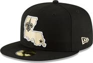 New Era Men's New Era Black New Orleans Saints Omaha 59FIFTY Hat