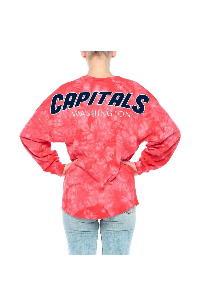 Women's Fanatics Branded Red Washington Capitals Crystal-Dye Long Sleeve T-Shirt, Alternate, color, Red