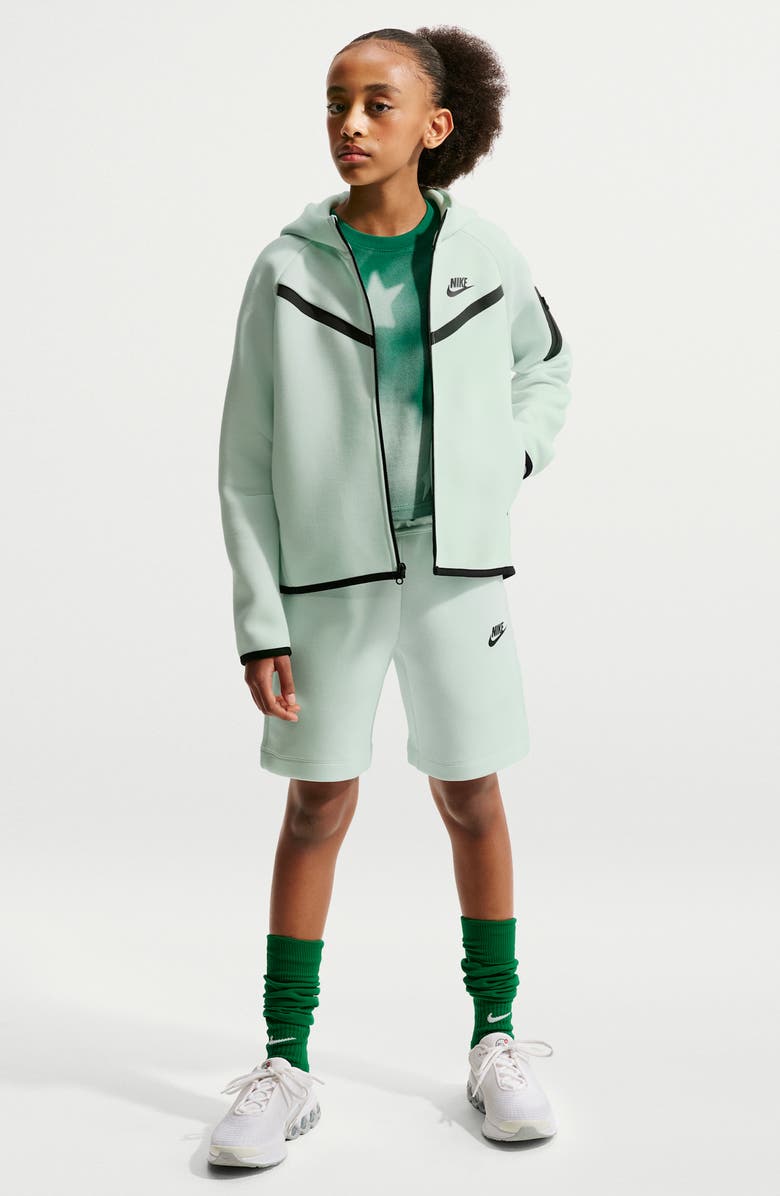 Nike Kids' Sportswear Tech Fleece Hoodie, Main, color, Barely Green/ Black