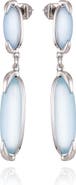 Vince Camuto Blue & Green Glass S Silver- Drop Earrings