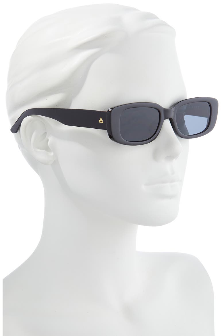 Ceres 51mm Rectangular Sunglasses, Alternate, color, BLACK / SMOKE MONO