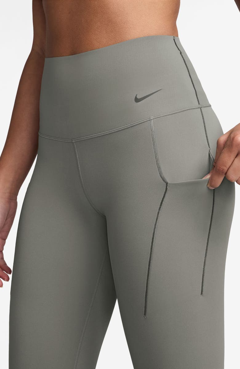 Nike Universa Medium Support High Waist 7/8 Leggings, Alternate, color, Light Army/ Black