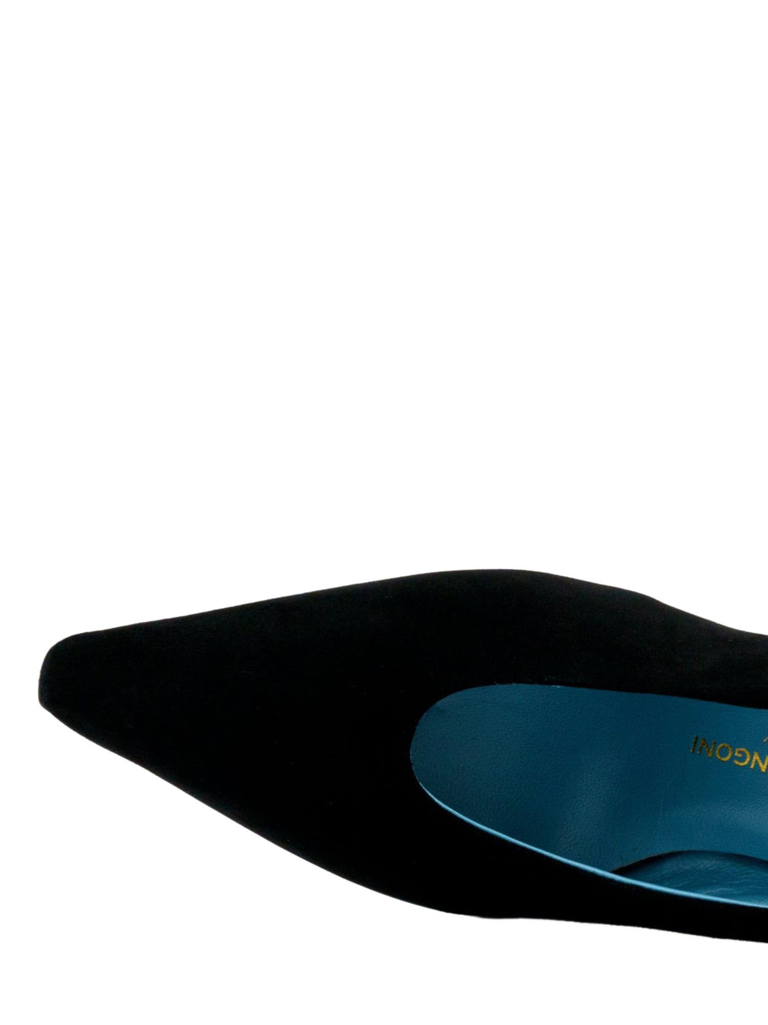 Valentina Rangoni Fedra V Throat Pump, Alternate, color, Black Cashmere