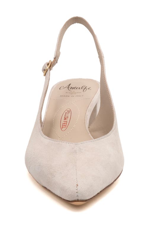 Amalfi By Rangoni Panerea Slingback Pointed Toe Pump In Ivory - Platinum Buckle