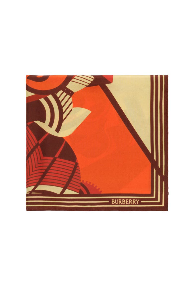 Knight Silk Scarf, Alternate, color, Ruby red