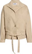Re/Done Debbie Cotton Blend Tie Waist Jacket