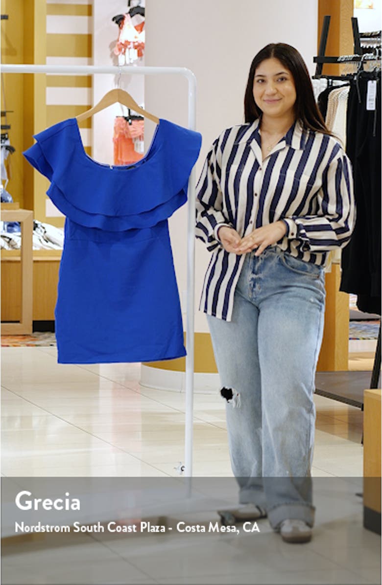 Ruffle Off the Shoulder Minidress, sales video thumbnail