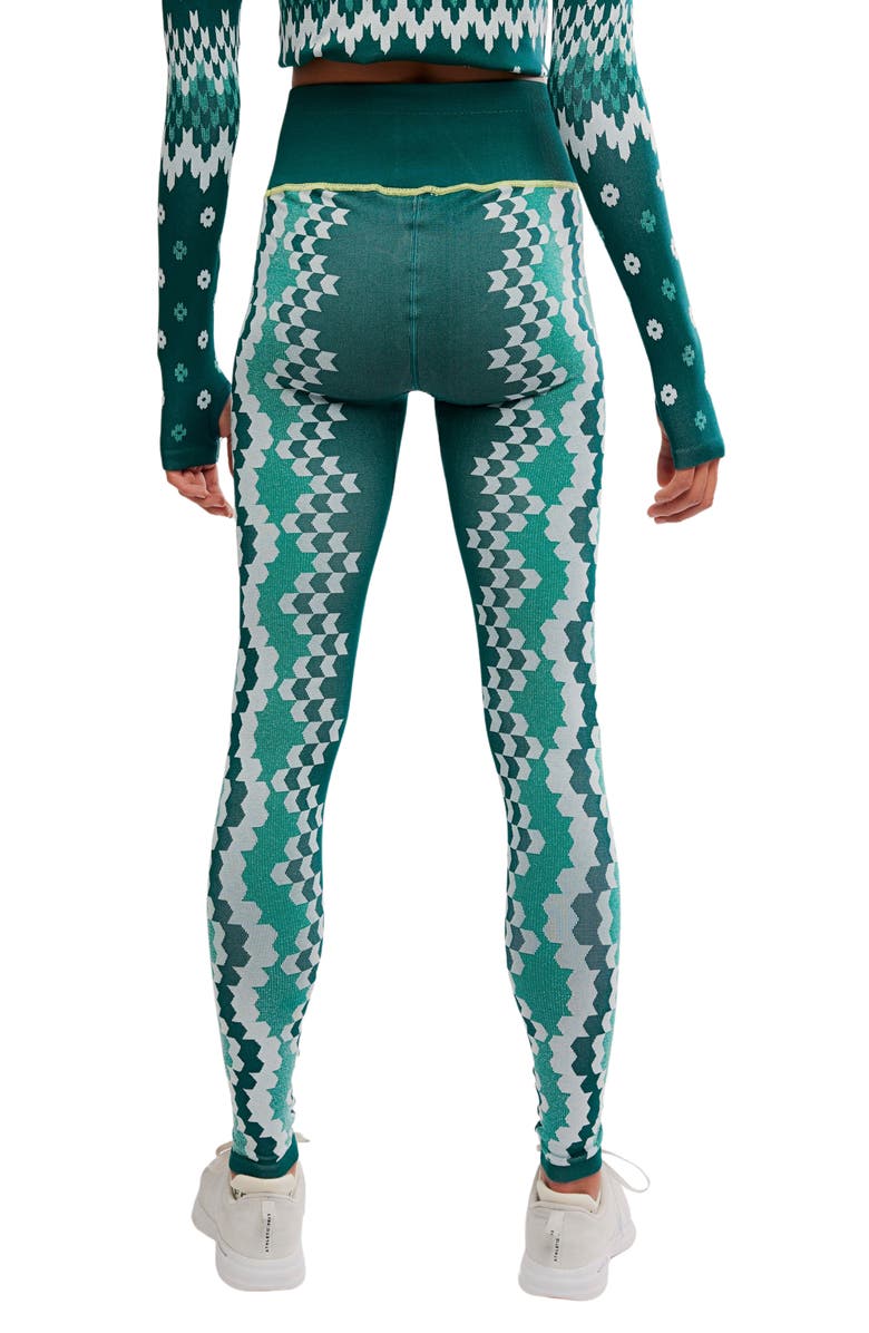 FP Movement by Free People FP Movement Myoko Jacquard Leggings, Alternate, color, Evergreen Isle Knit