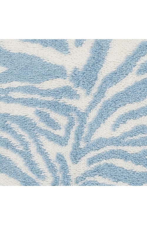 Matouk Regine Zebra Stripe Cotton & Linen Bath Towel In Blue