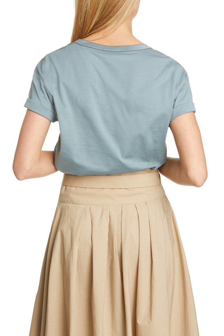 Monili Trim Tee, Alternate, color, EUCALYPTUS