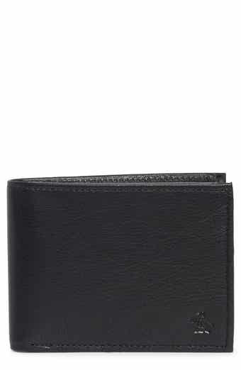 Original Penguin Embossed Logo Leather Passcase Wallet