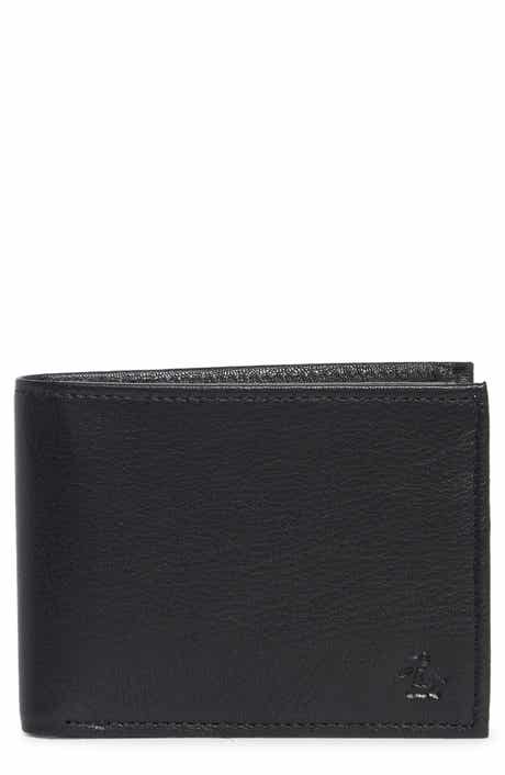 Original Penguin Embossed Logo Leather Passcase Wallet