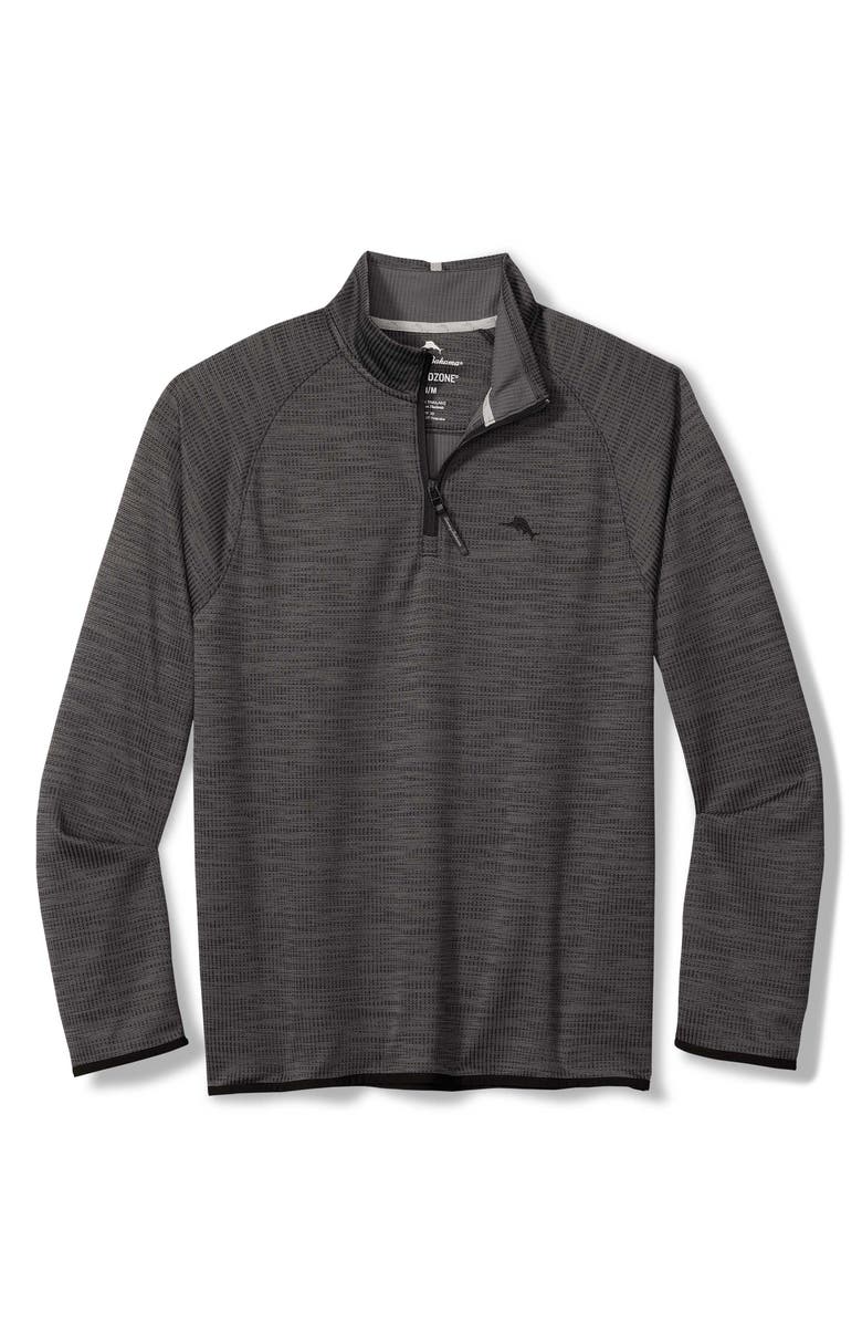 Tommy Bahama Palm Pro IslandZone<sup>®</sup> Performance Half Zip Pullover, Alternate, color, Black