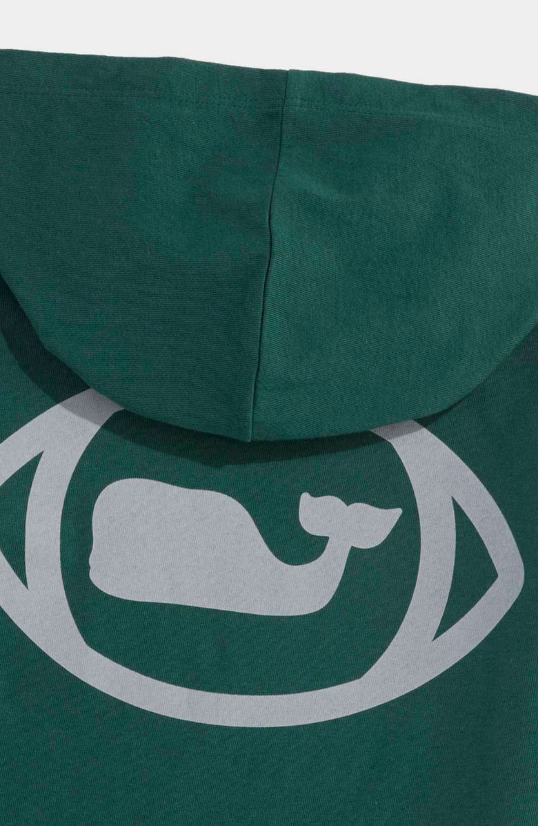 vineyard vines Kids' Football Whale Cotton Graphic Hooded T-Shirt, Alternate, color, 