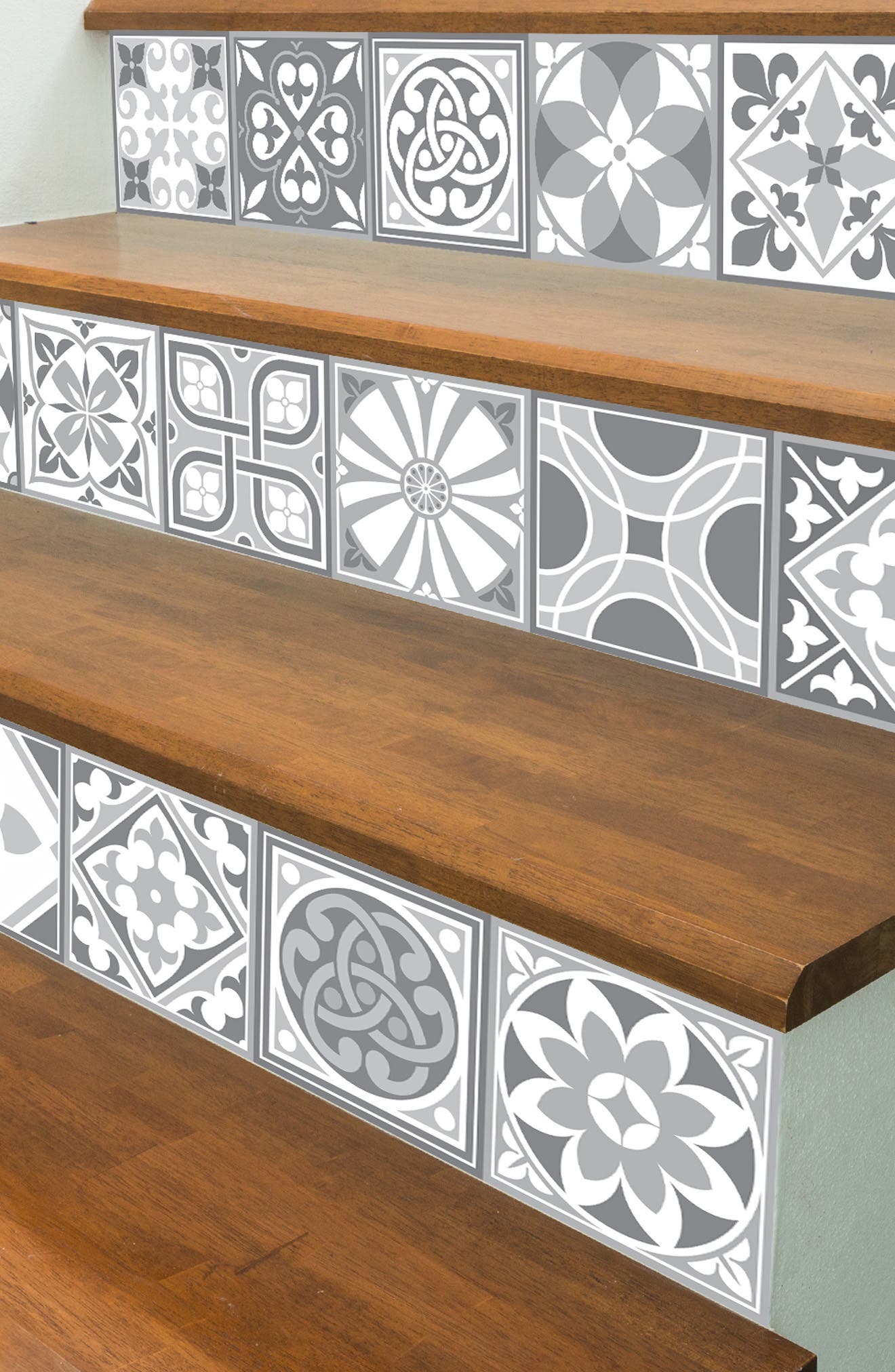 WALPLUS Purbeck Stone 72-Piece Tile Sticker Set