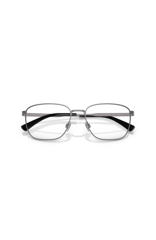 Polo Ralph Lauren 56mm Rectangle Optical Glasses In Metallic
