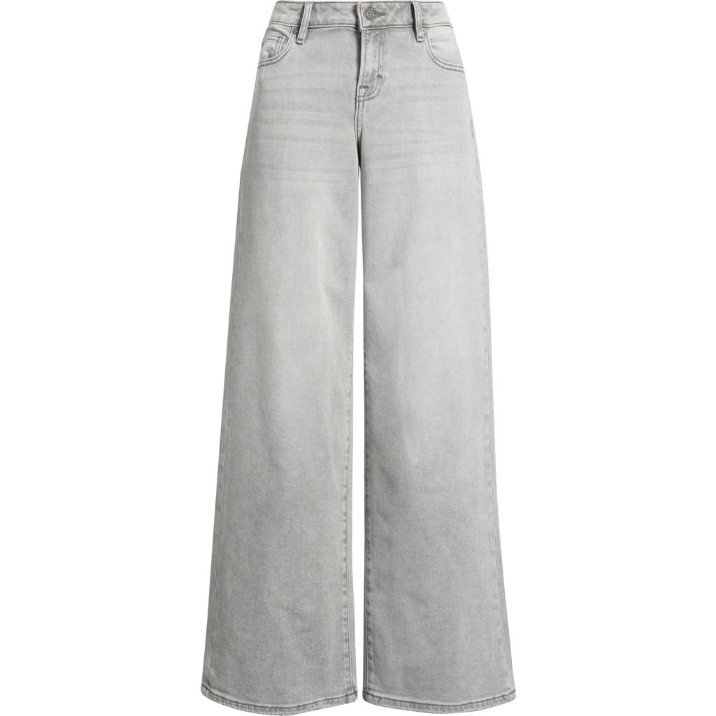 Hidden Jeans Mid Rise Extra Wide Leg Jeans In Gray
