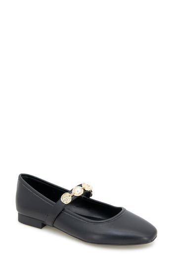 Kensie Eliane Mary Jane Flat In Black