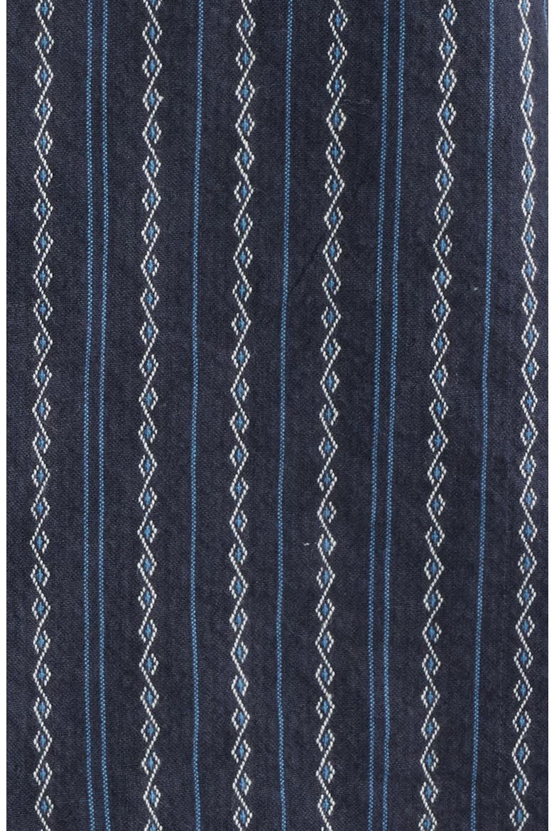 Garage Sandon Mixed Stripe Jacquard Short Sleeve Button-Up Shirt, Alternate, color, TRUE NAVY