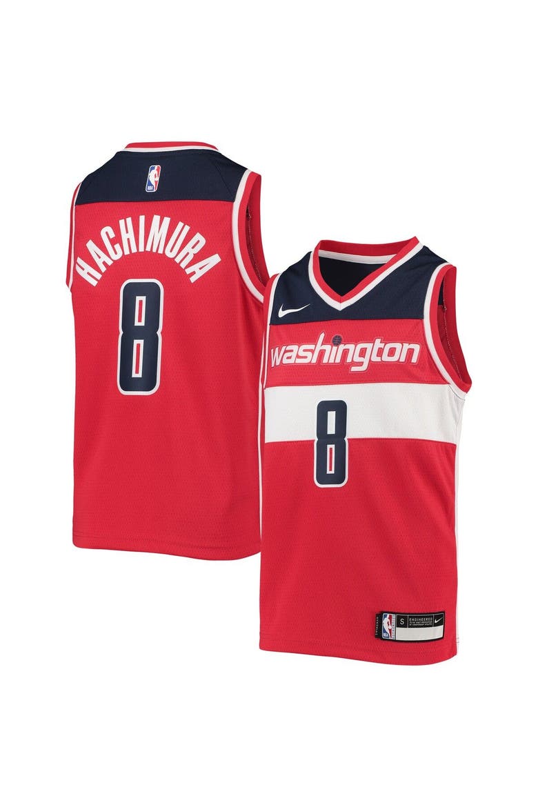 Youth Nike Rui Hachimura Red Washington Wizards Team Swingman Jersey, Main, color, Red