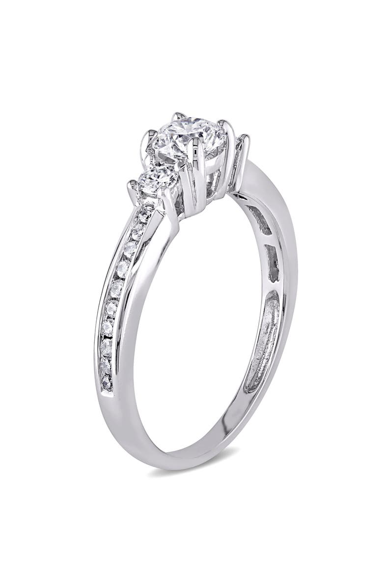 Julianna B. Diamond Channel Set 3-Stone Ring 14k, Alternate, color, 14K White Gold