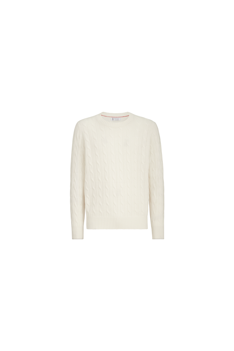 Cashmere cable knit sweater, Alternate, color, Panama