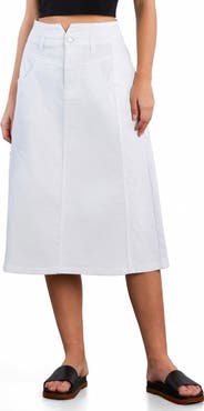 Wash Lab Denim Penelope Denim Midi Skirt