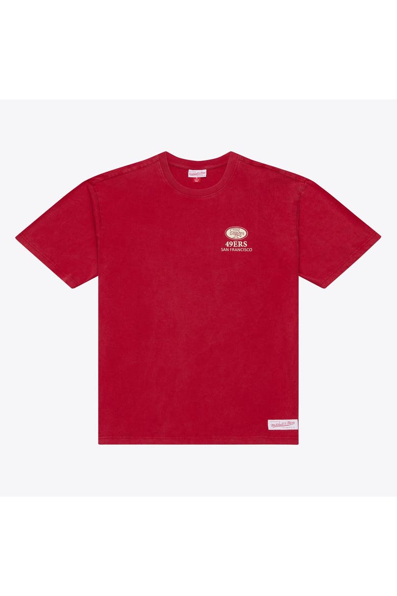 Men's Mitchell & Ness Scarlet San Francisco 49ers Core Essentials Micro Logo T-Shirt, Main, color, Scarlet
