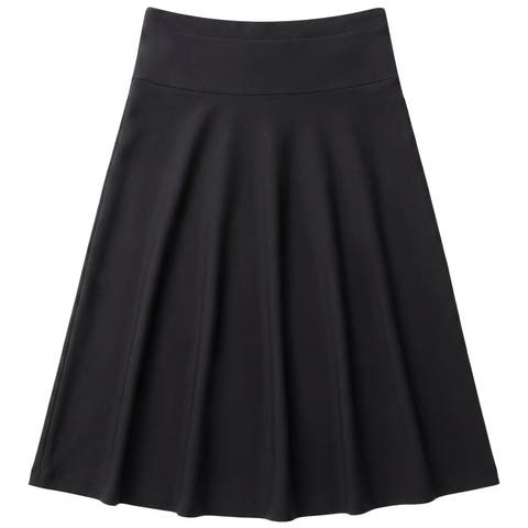 Ponte Pull On Stretch Flared Midi Skirt