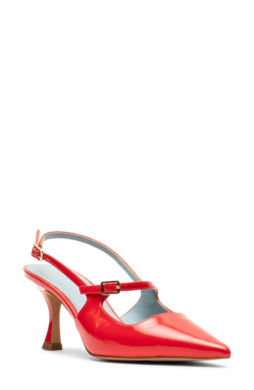 Frances Valentine Vivi Pointed Toe Slingback Pump In Red
