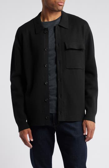 Delwino Knit Cotton Button-Up Shirt