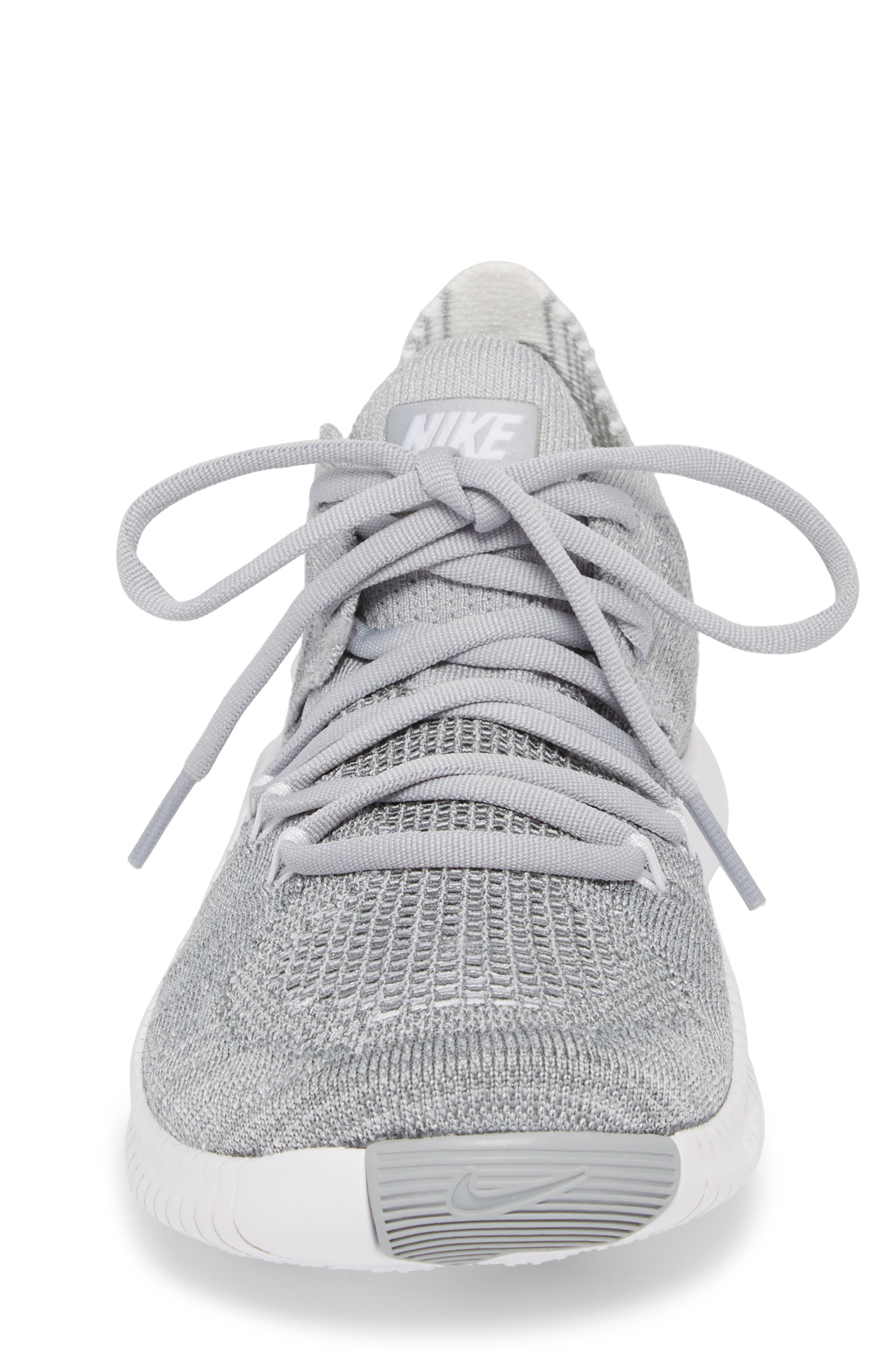 Free TR Flyknit 3 Training Shoe, Alternate, color, WOLF GREY/ WHITE