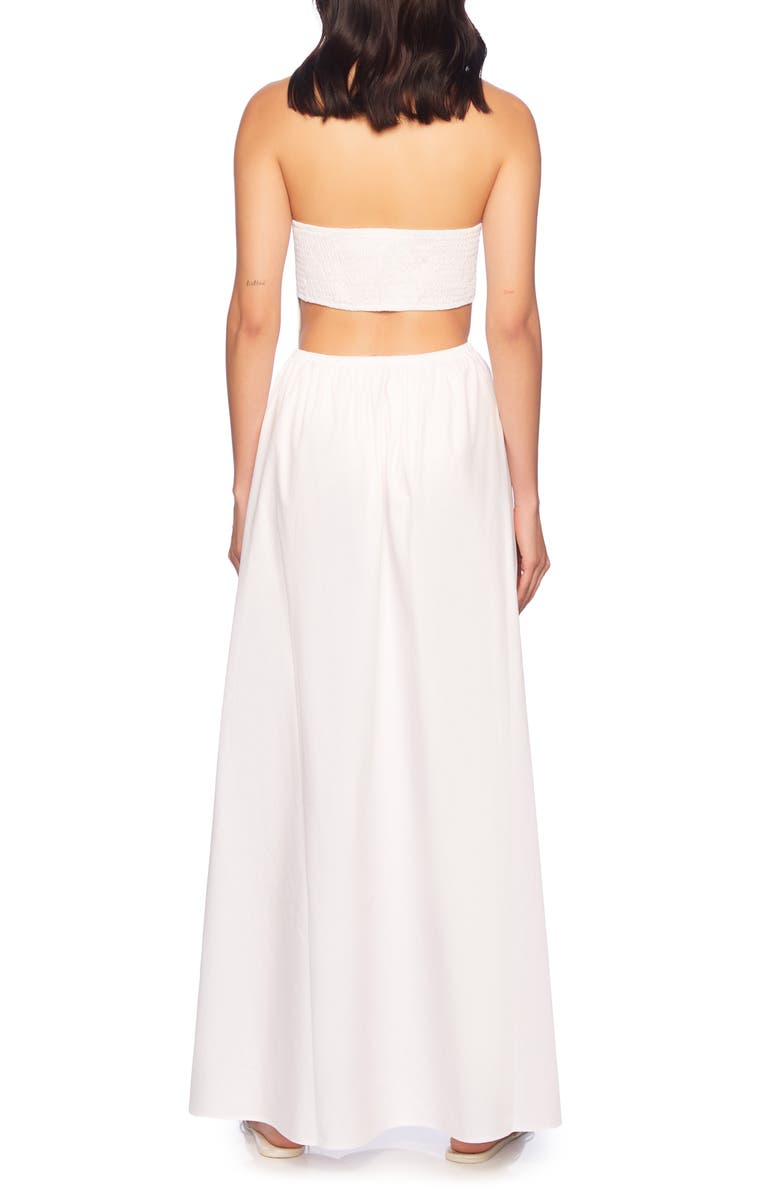 Susana Monaco Drop Waist Strapless Poplin Maxi Dress, Alternate, color,