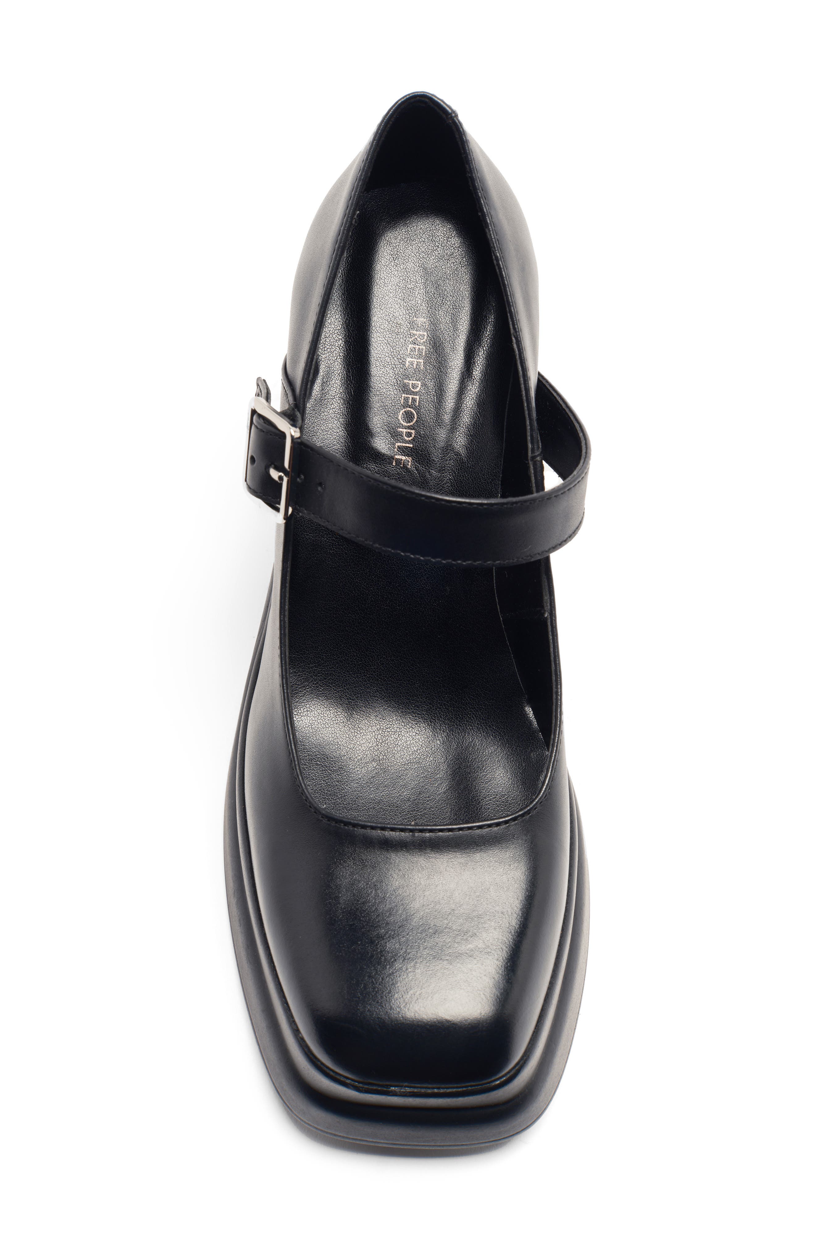 Free People Marais Platform Mary Jane Pump, Alternate, color, Black Leather